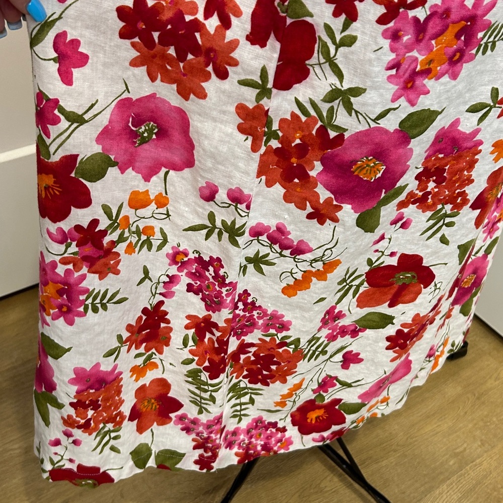 Style & Co Woman 💯% Linen Maxi Dress, Floral All over Print | Size 1X - Picture 3 of 9